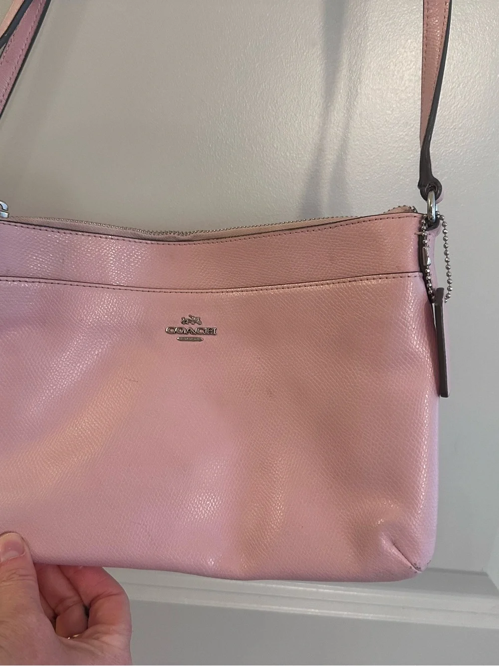 Coach Pale Pink Leather Crossbody Bag